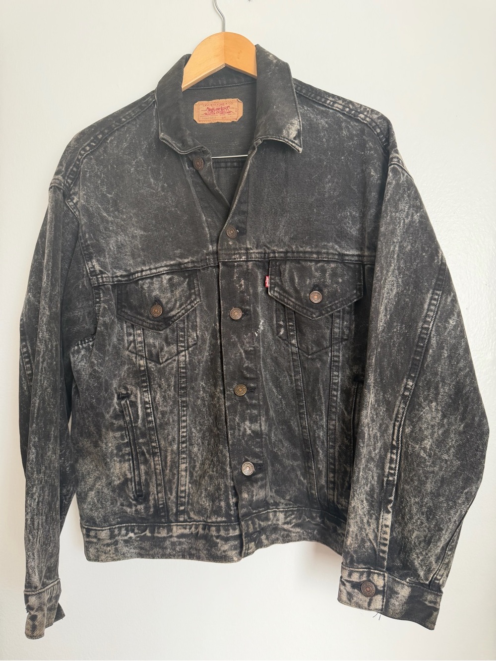 Levis Strauss Vintage Denim Jean Jacket Washed Black 70507 0253 Medium Button Up